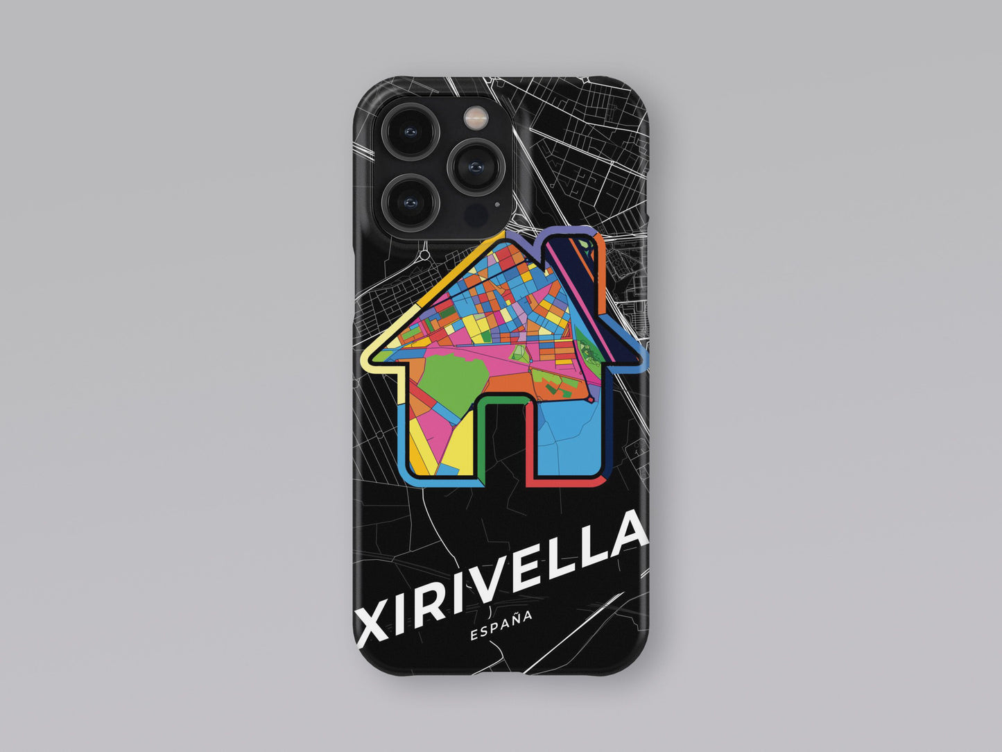 Xirivella Spain slim phone case with colorful icon 3