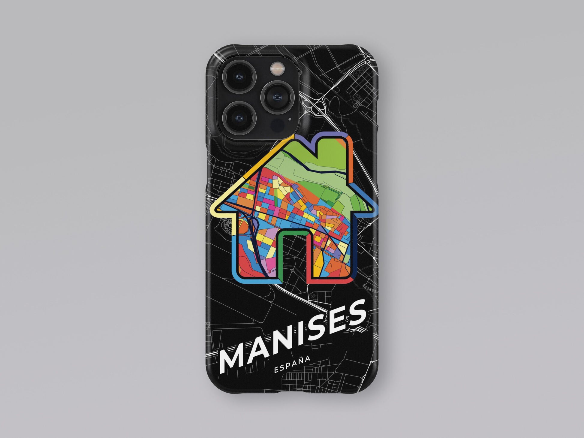 Manises Spain slim phone case with colorful icon. Birthday, wedding or housewarming gift. Couple match cases. 3