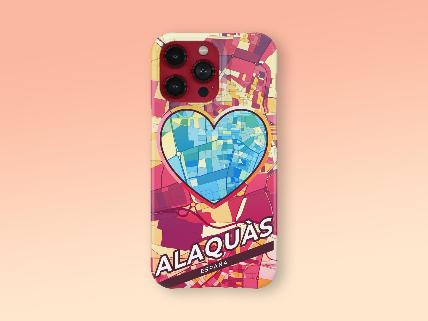 Alaquàs Spain slim phone case with colorful icon. Birthday, wedding or housewarming gift. Couple match cases. 2