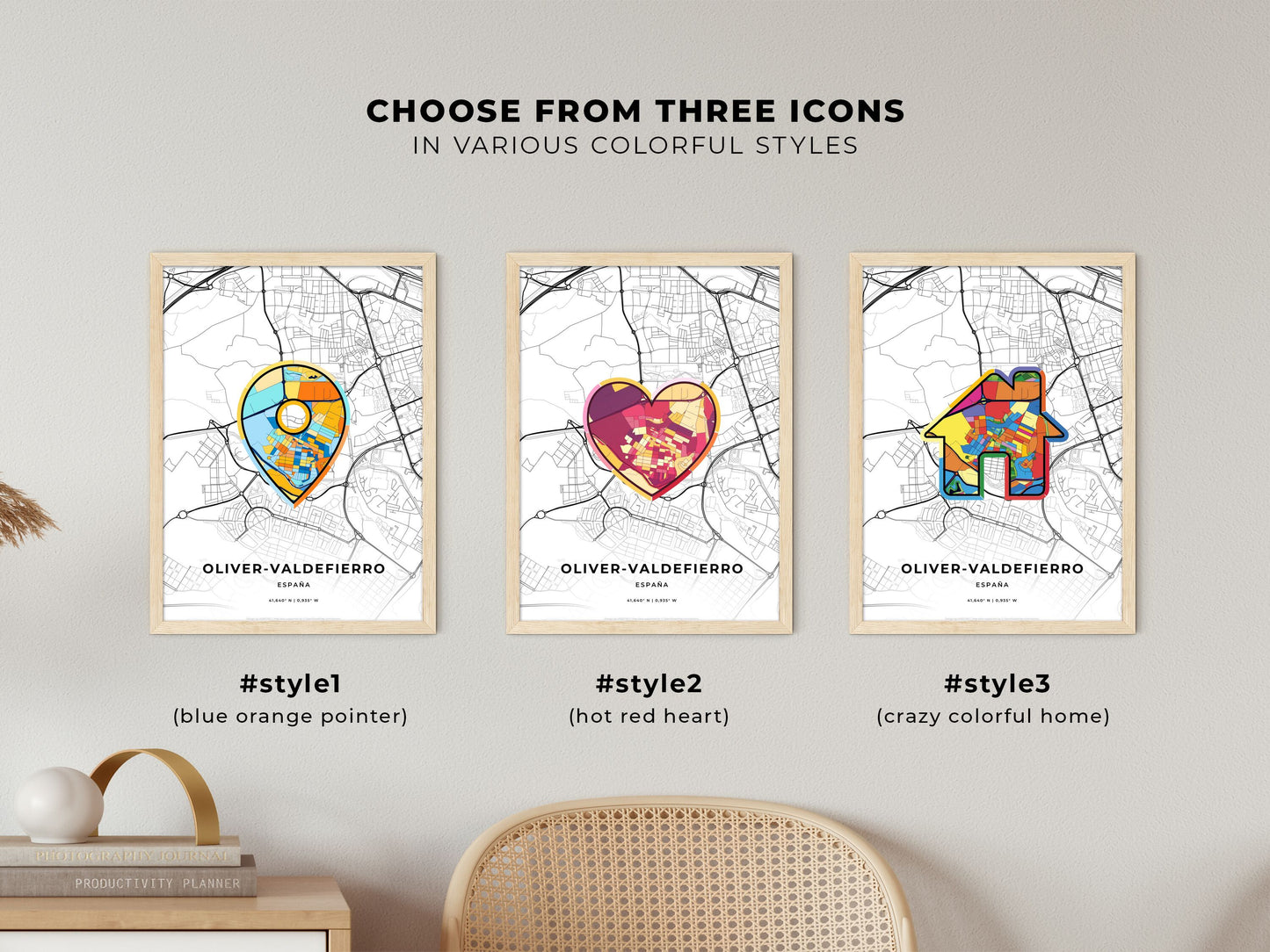 Oliver-Valdefierro Spain maps with colorful icons