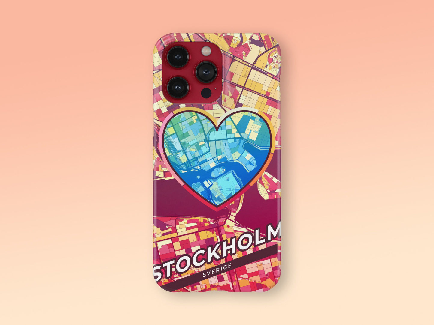 Stockholm Sweden slim phone case with colorful icon 2