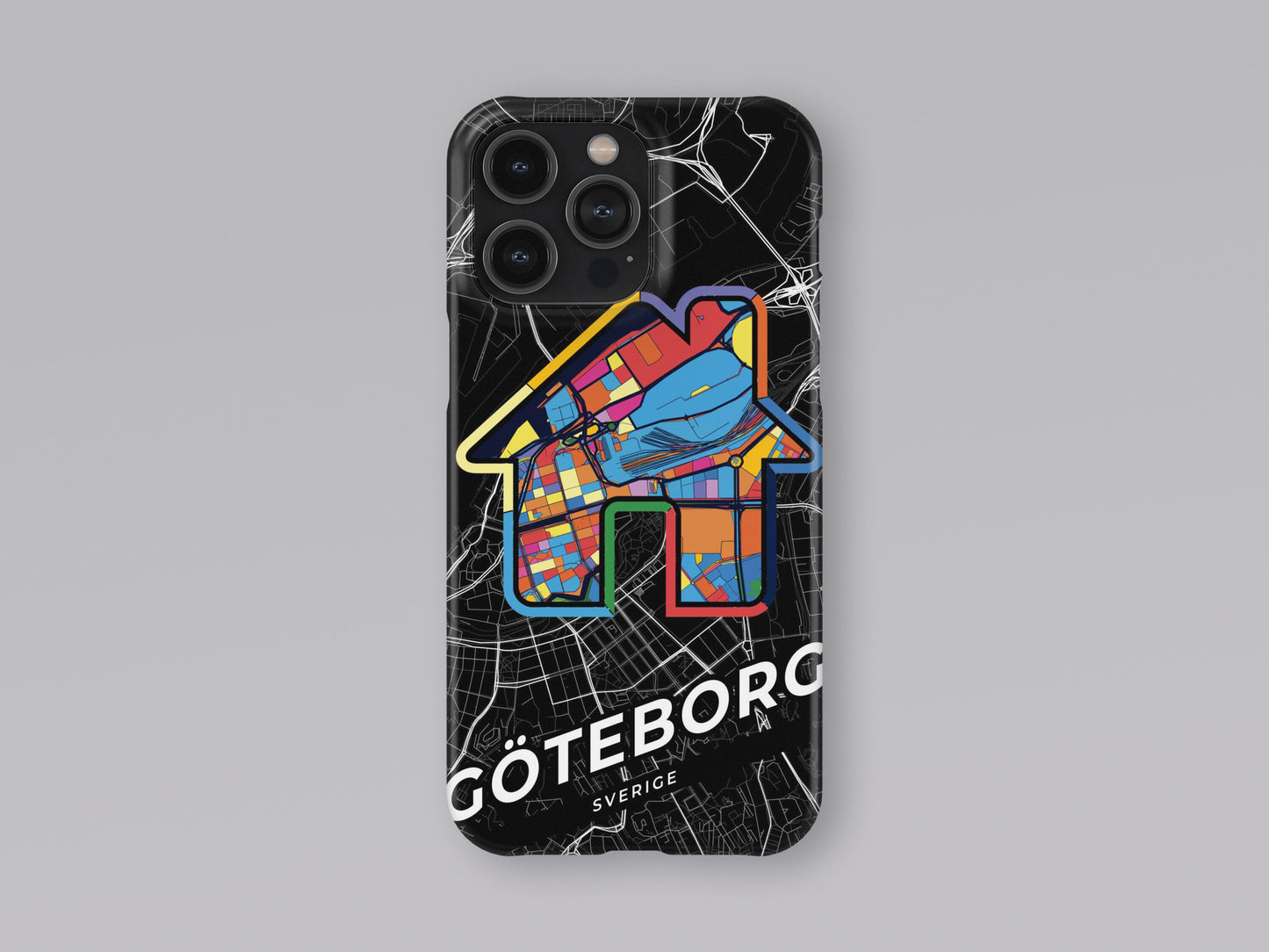 Gothenburg Sweden slim phone case with colorful icon. Birthday, wedding or housewarming gift. Couple match cases. 3