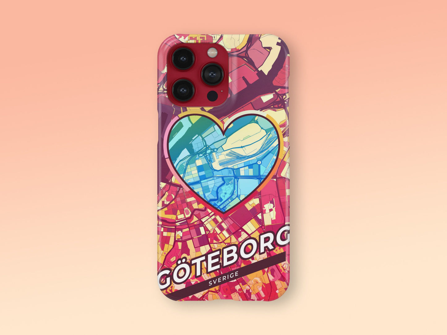 Gothenburg Sweden slim phone case with colorful icon. Birthday, wedding or housewarming gift. Couple match cases. 2