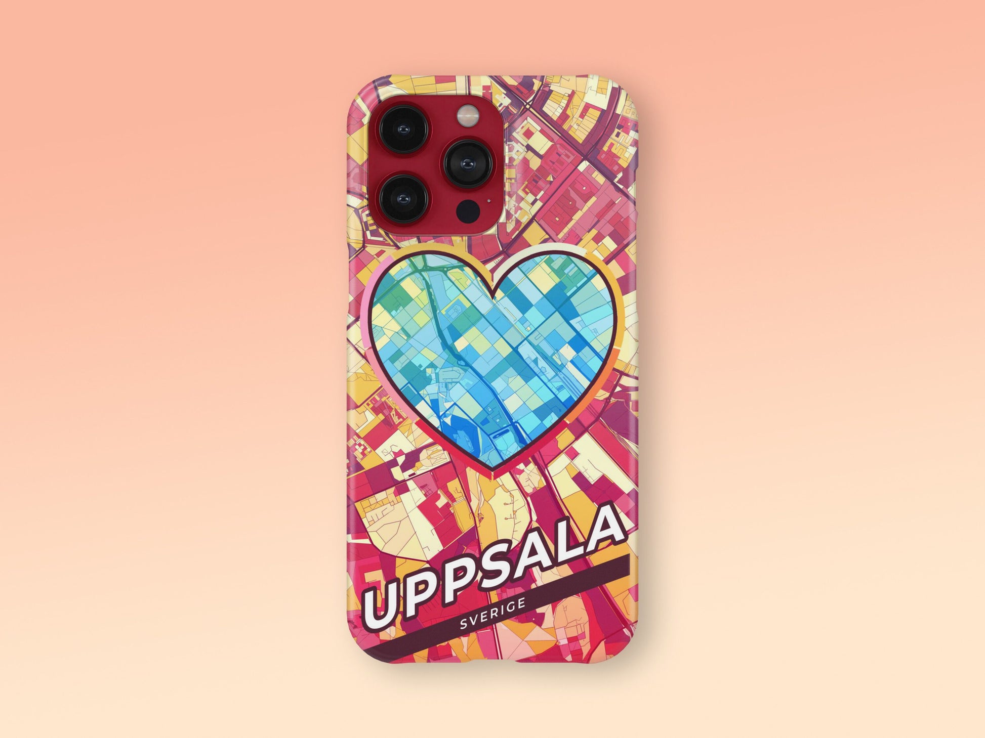 Uppsala Sweden slim phone case with colorful icon 2