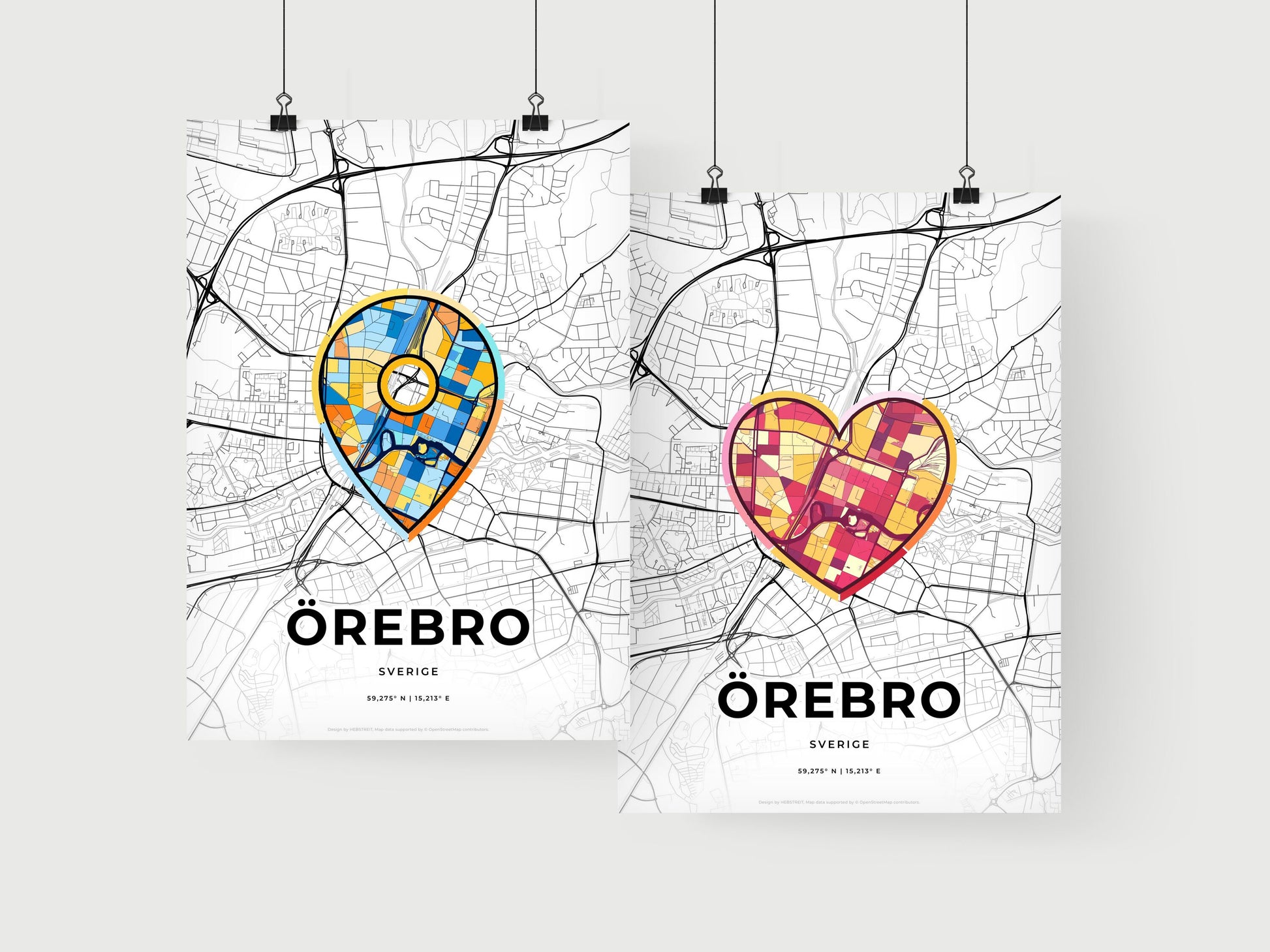 Örebro Sweden art print for couples