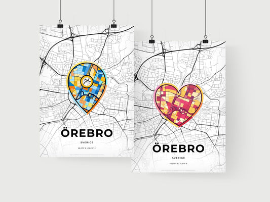 Örebro Sweden art print for couples