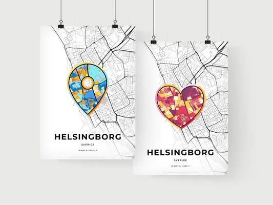 Helsingborg Sweden art print for couples