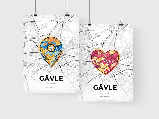 Gävle Sweden art print for couples