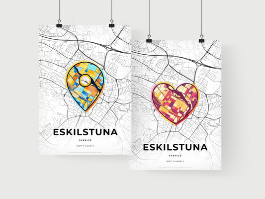 Eskilstuna Sweden art print for couples