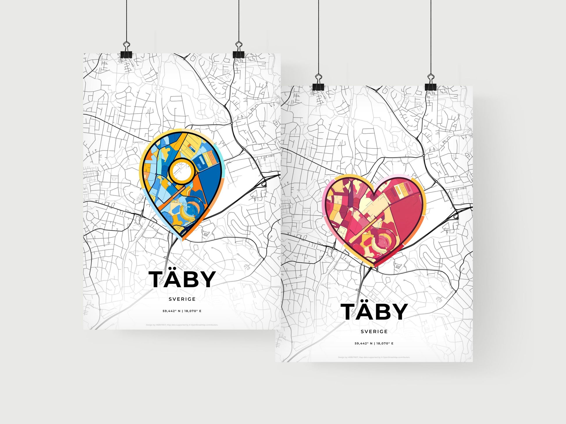 Täby Sweden art print for couples