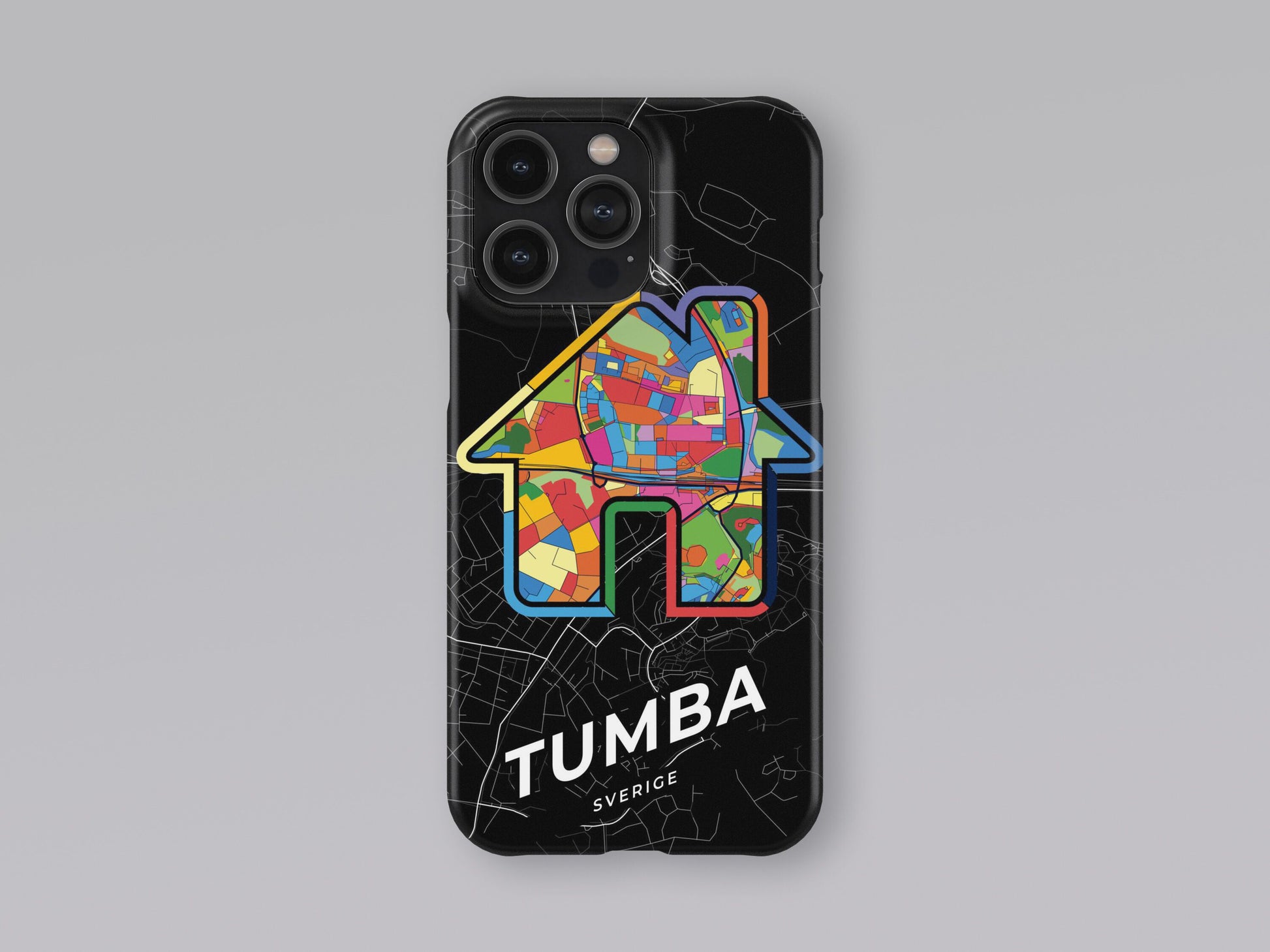 Tumba Sweden slim phone case with colorful icon 3