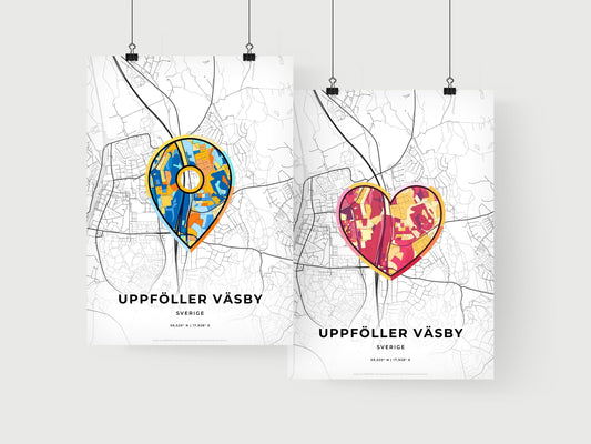 Upplands Väsby Sweden art print for couples