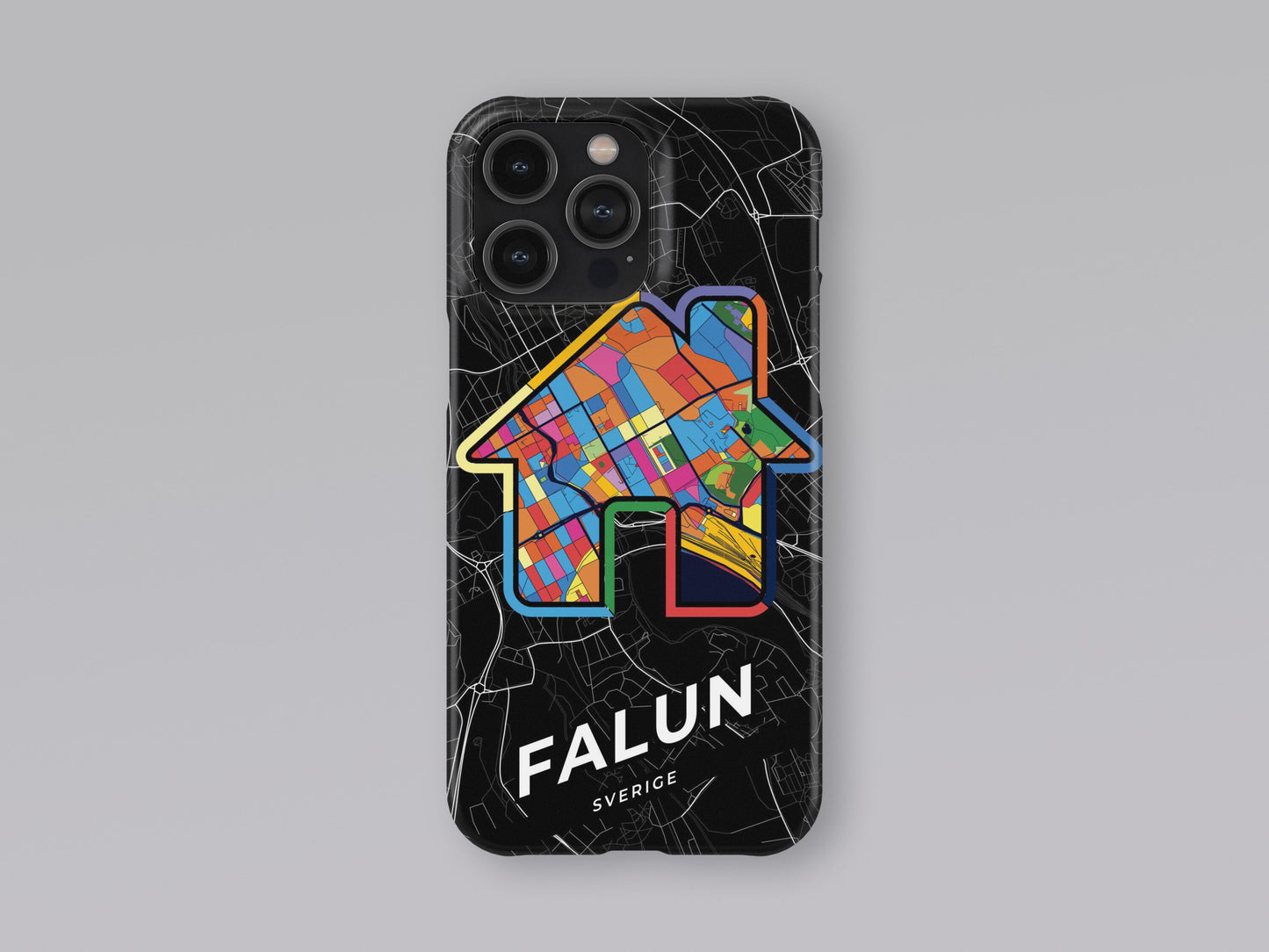 Falun Sweden slim phone case with colorful icon. Birthday, wedding or housewarming gift. Couple match cases. 3
