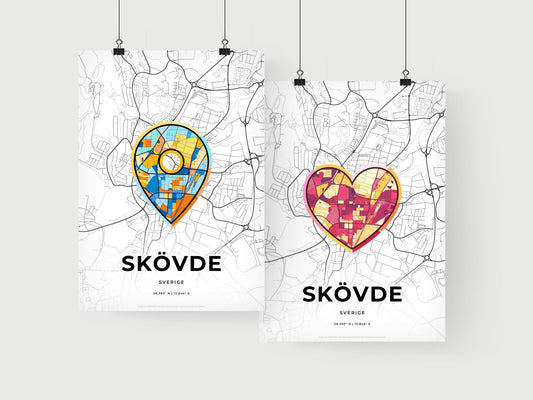 Skövde Sweden art print for couples