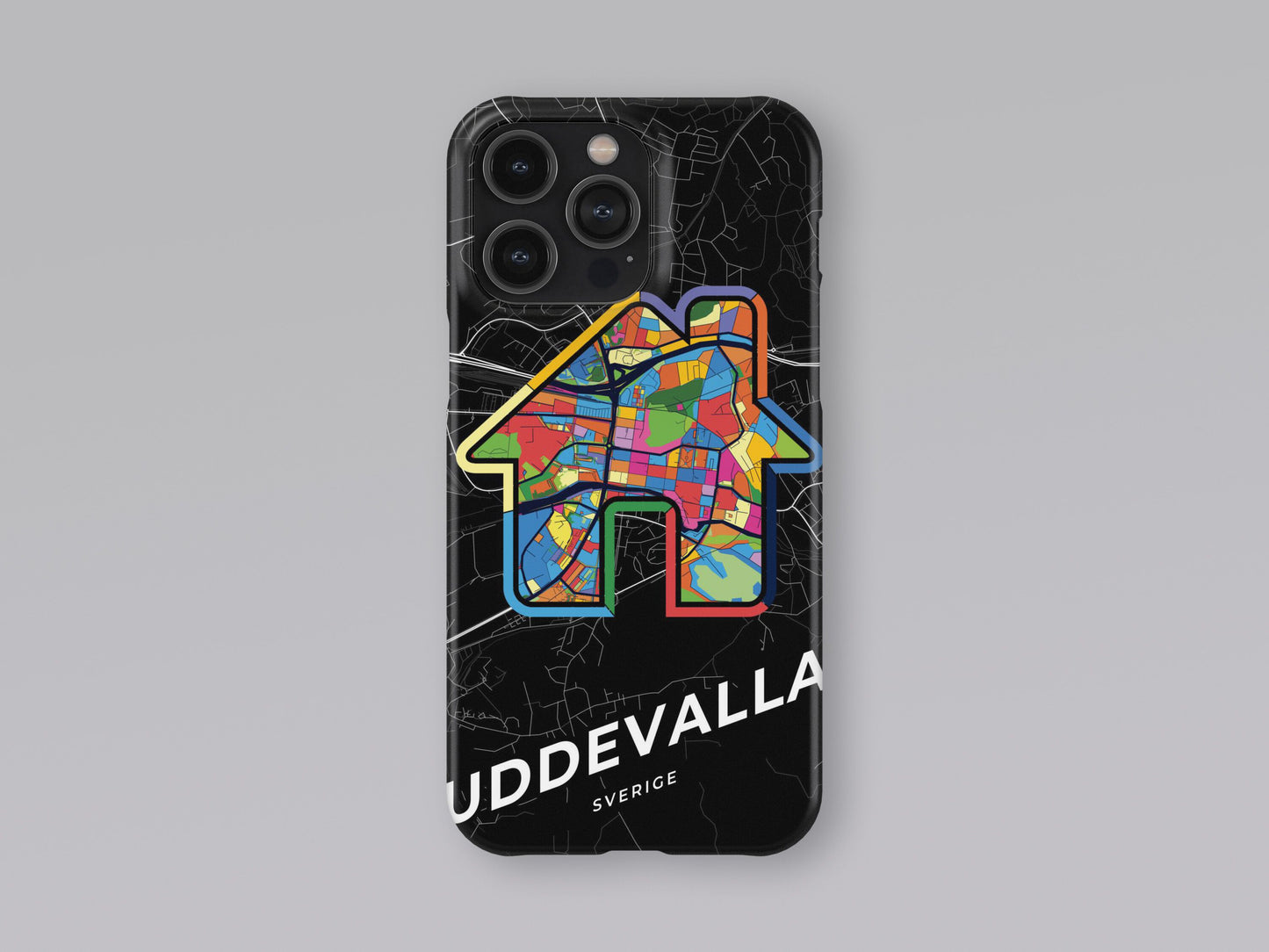 Uddevalla Sweden slim phone case with colorful icon. Birthday, wedding or housewarming gift. Couple match cases. 3