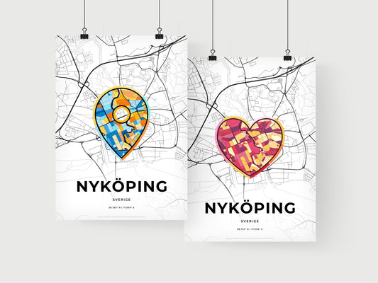 Nyköping Sweden art print for couples