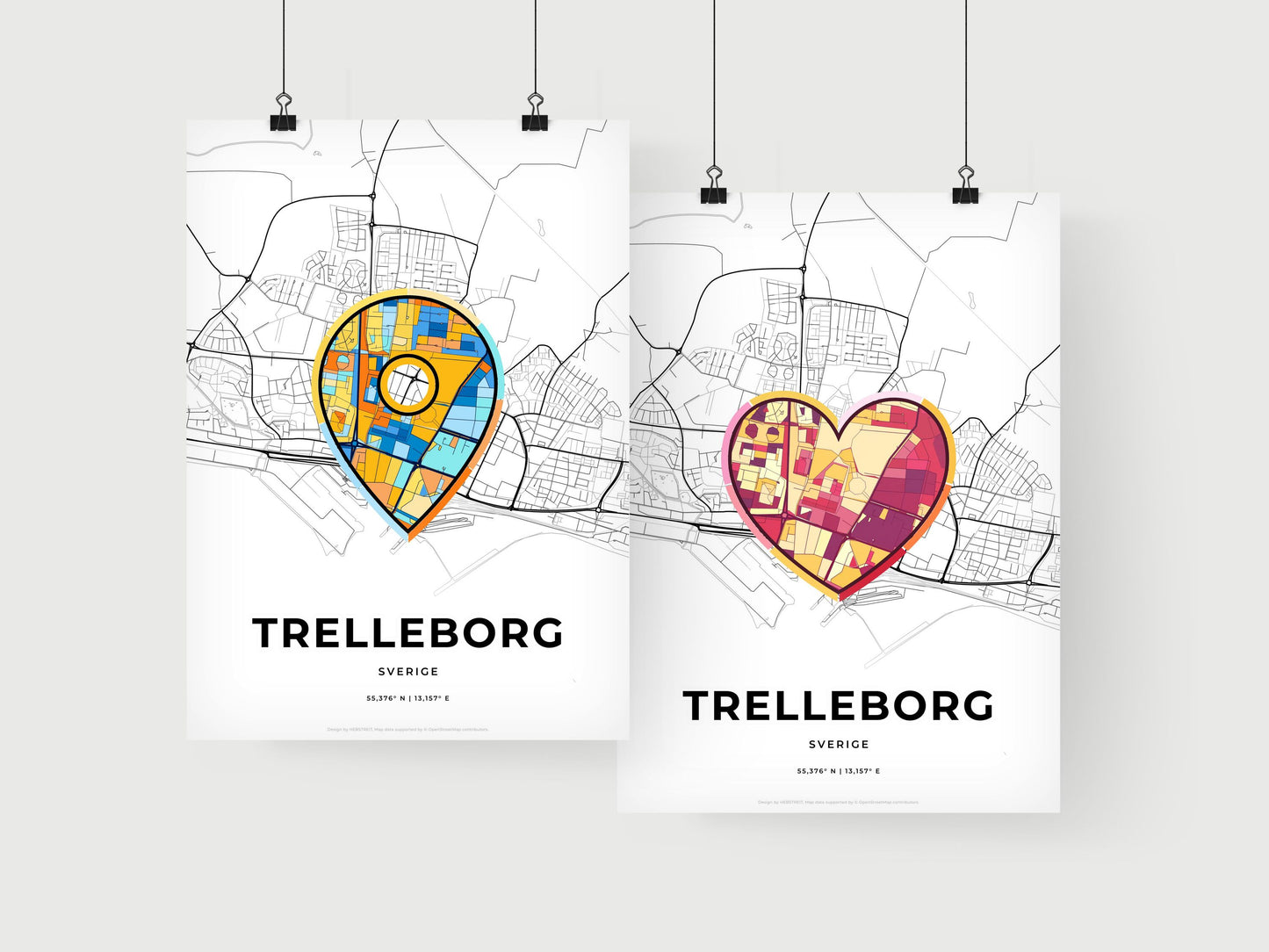 Trelleborg Sweden art print for couples