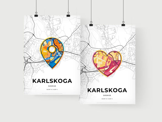 Karlskoga Sweden art print for couples