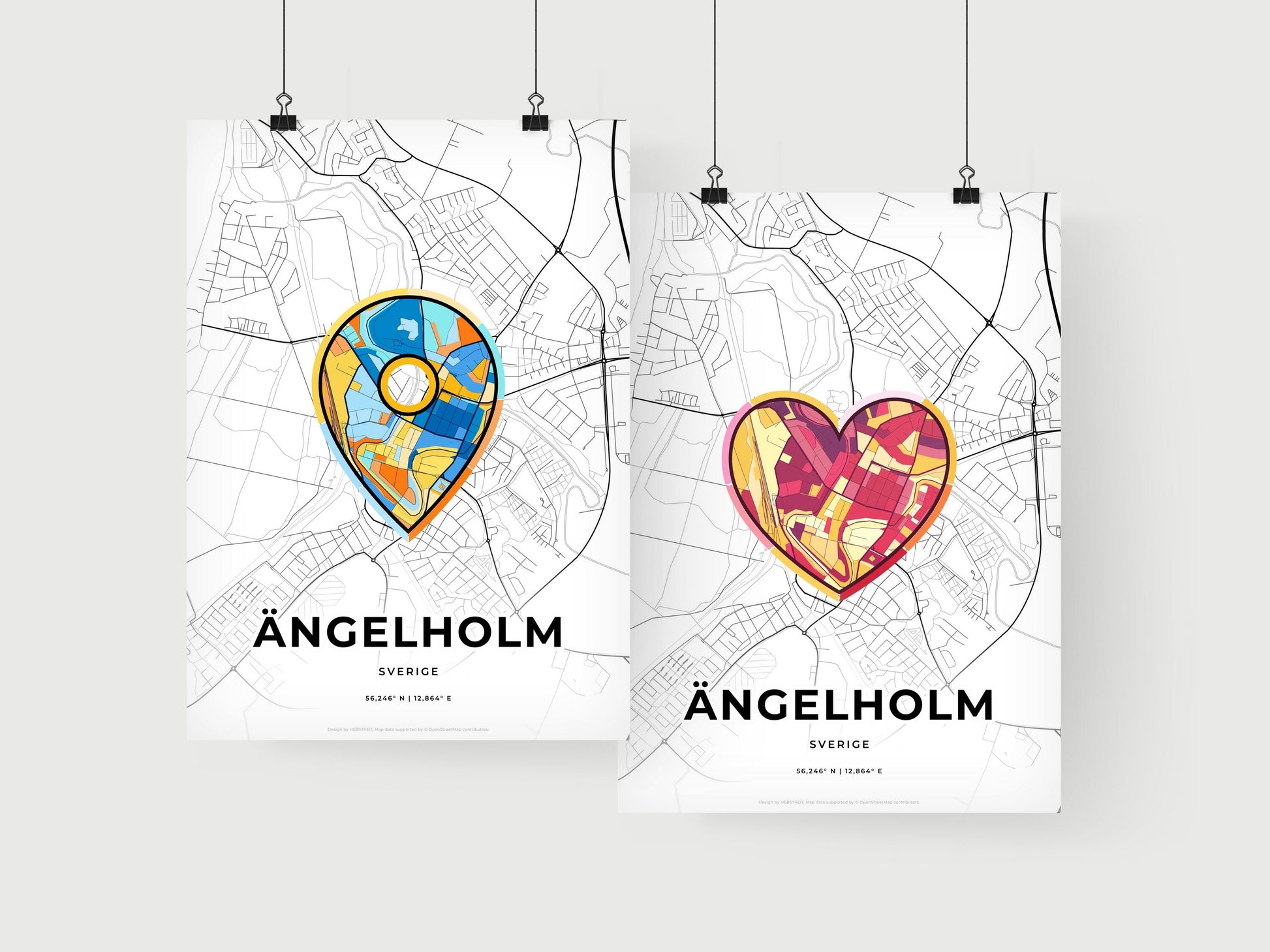 Ängelholm Sweden art print for couples