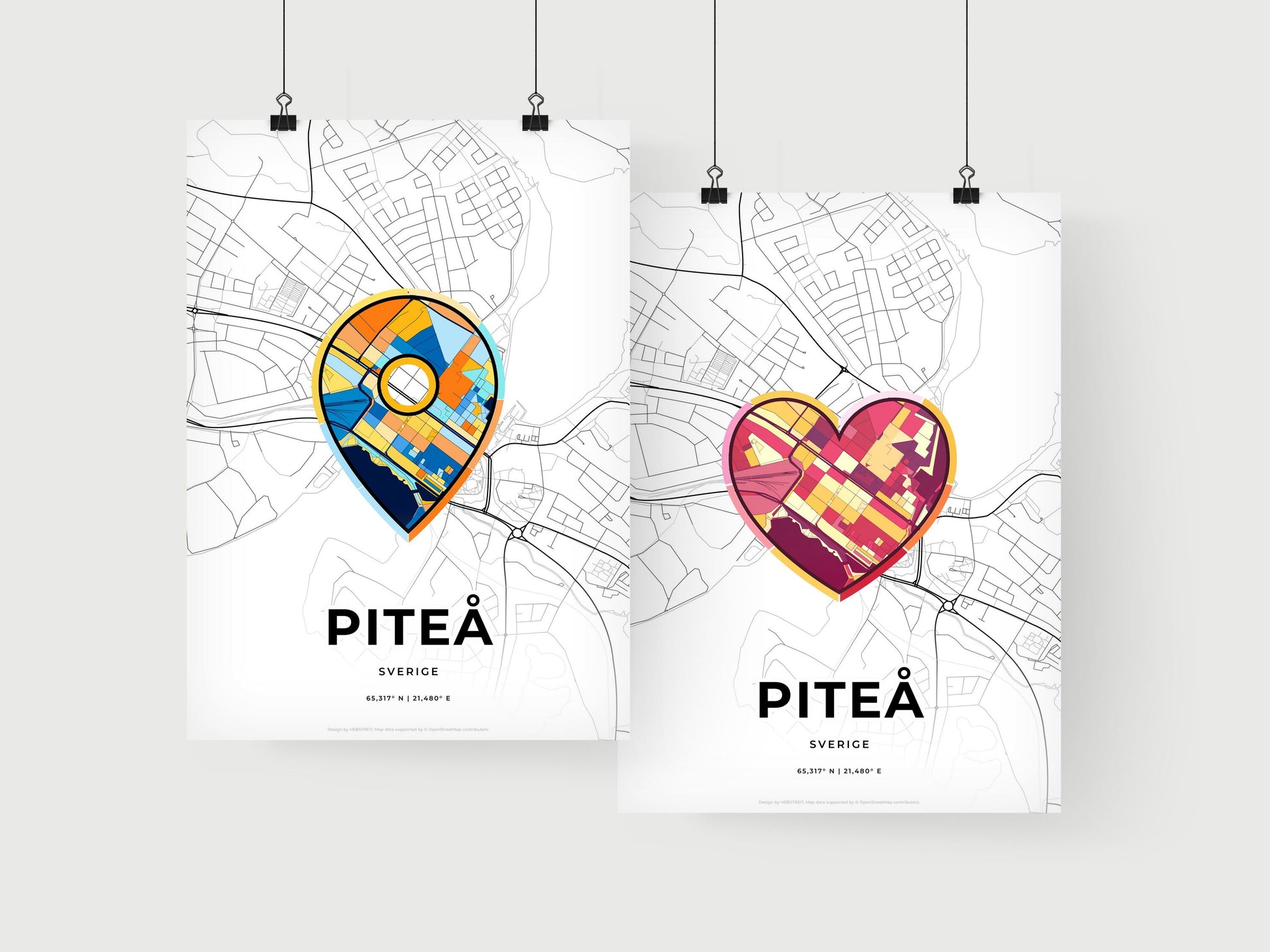 Piteå Sweden art print for couples