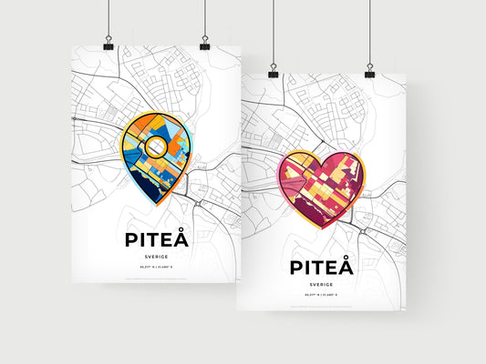 Piteå Sweden art print for couples