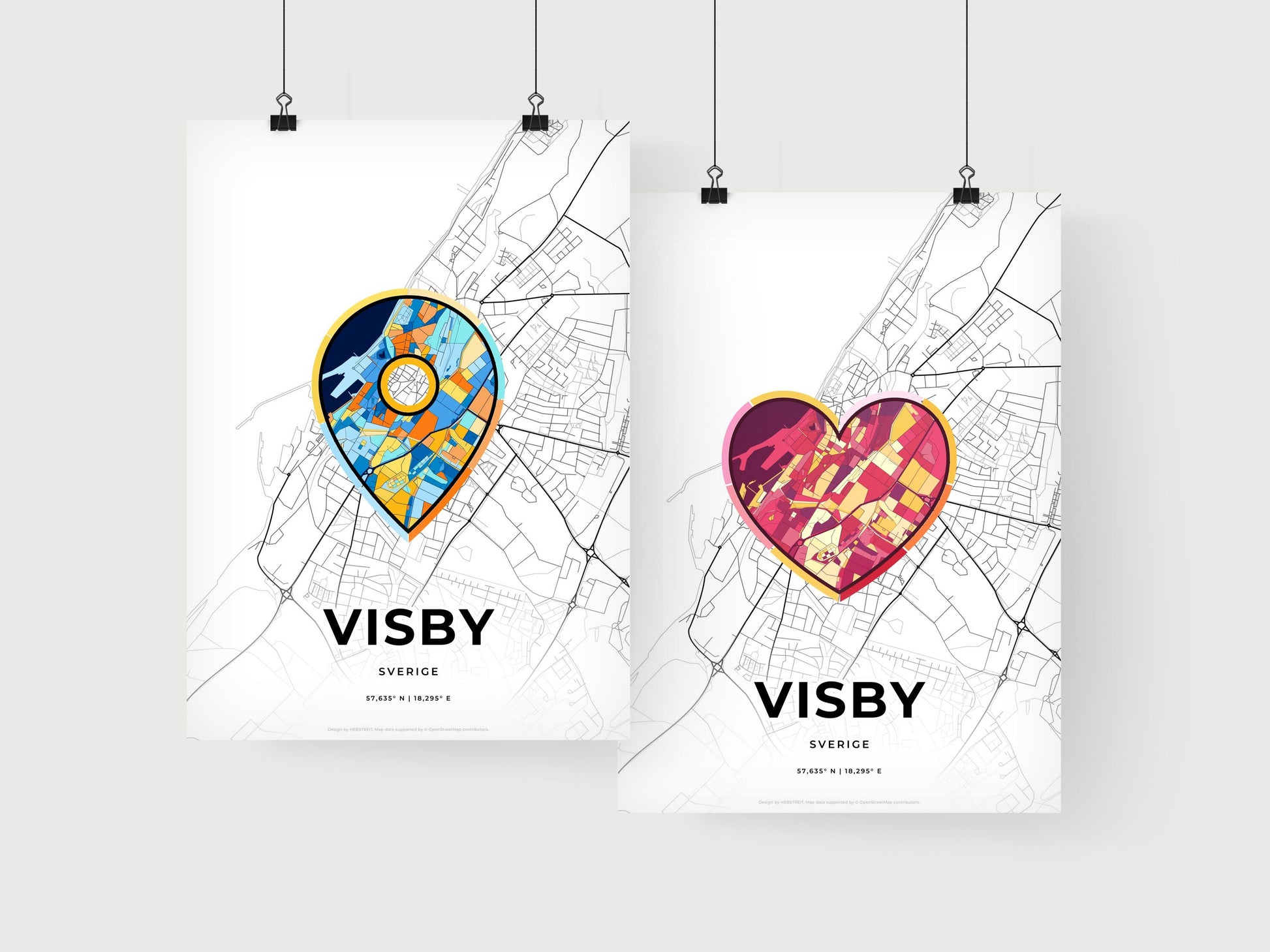 Visby Sweden art print for couples