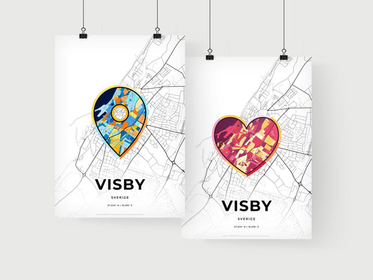 Visby Sweden art print for couples