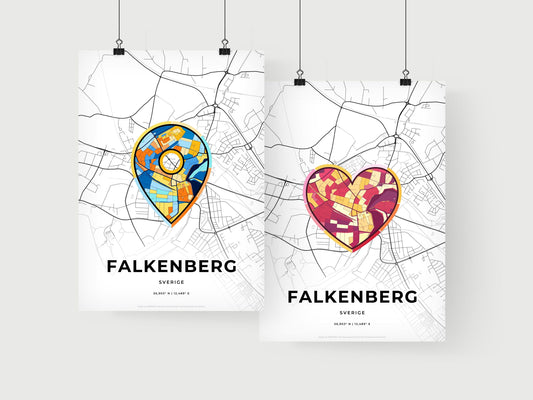 Falkenberg Sweden art print for couples