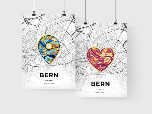 Bern Switzerland art print for couples
