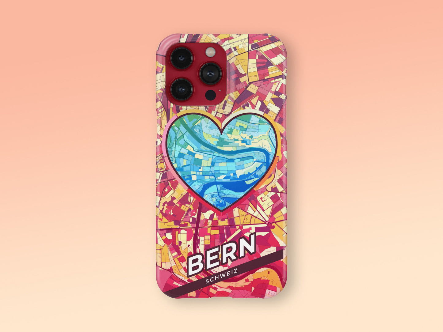 Bern Switzerland slim phone case with colorful icon. Birthday, wedding or housewarming gift. Couple match cases. 2