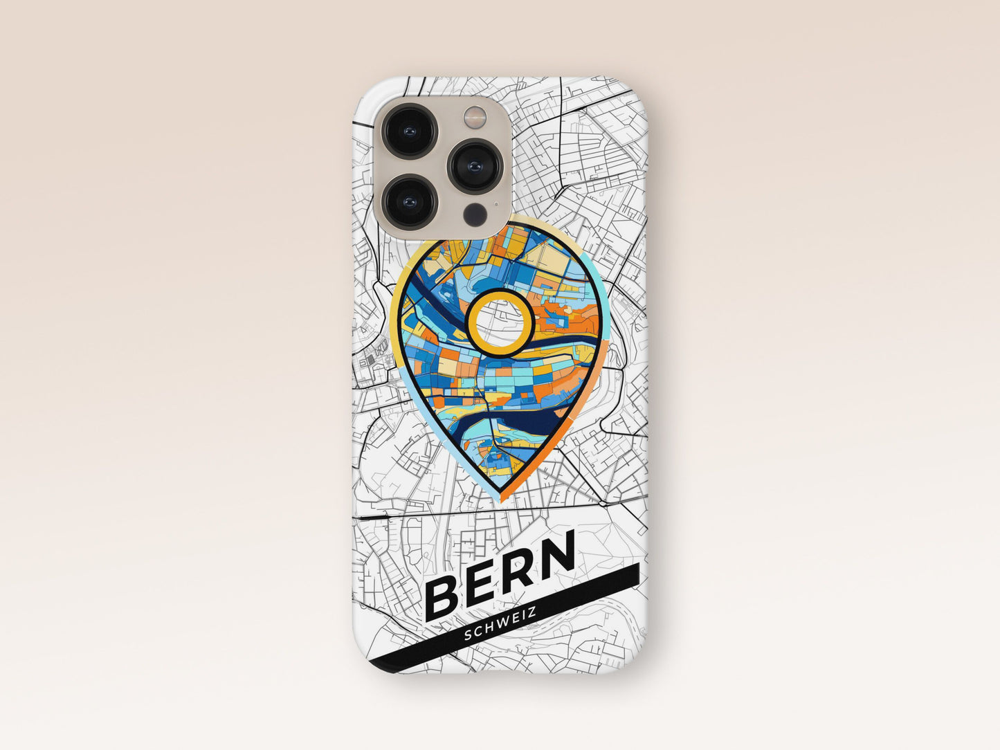 Bern Switzerland slim phone case with colorful icon. Birthday, wedding or housewarming gift. Couple match cases. 1