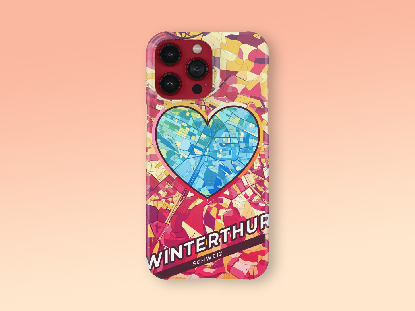 Winterthur Switzerland slim phone case with colorful icon 2