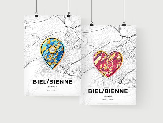 Biel/Bienne Switzerland art print for couples