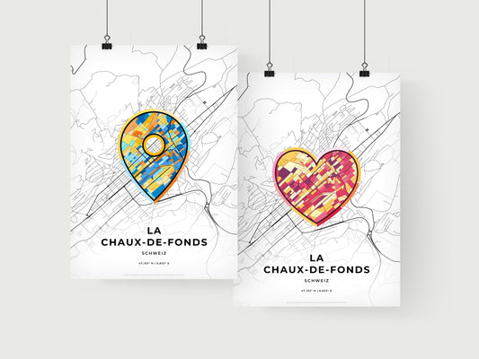 La Chaux-De-Fonds Switzerland art print for couples