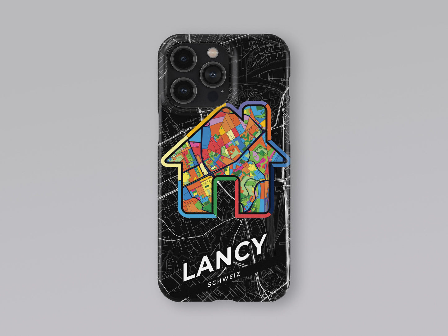 Lancy Switzerland slim phone case with colorful icon. Birthday, wedding or housewarming gift. Couple match cases. 3