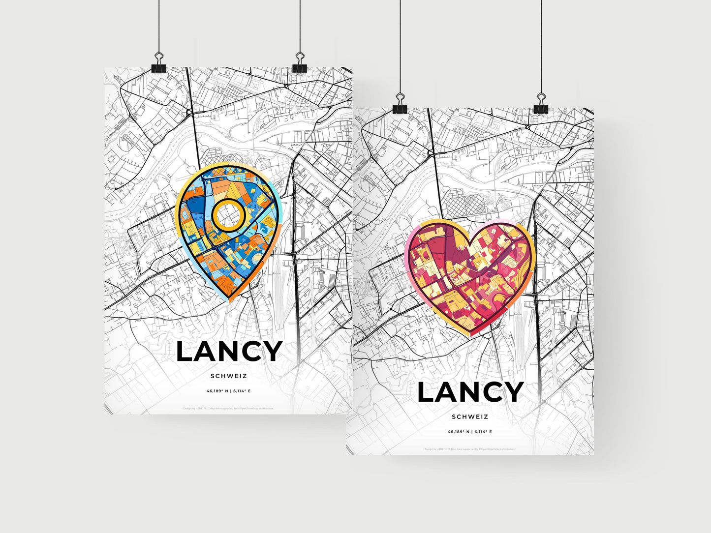 Lancy Switzerland art print for couples