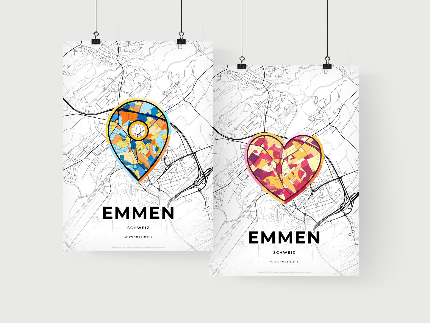 Emmen Switzerland art print for couples