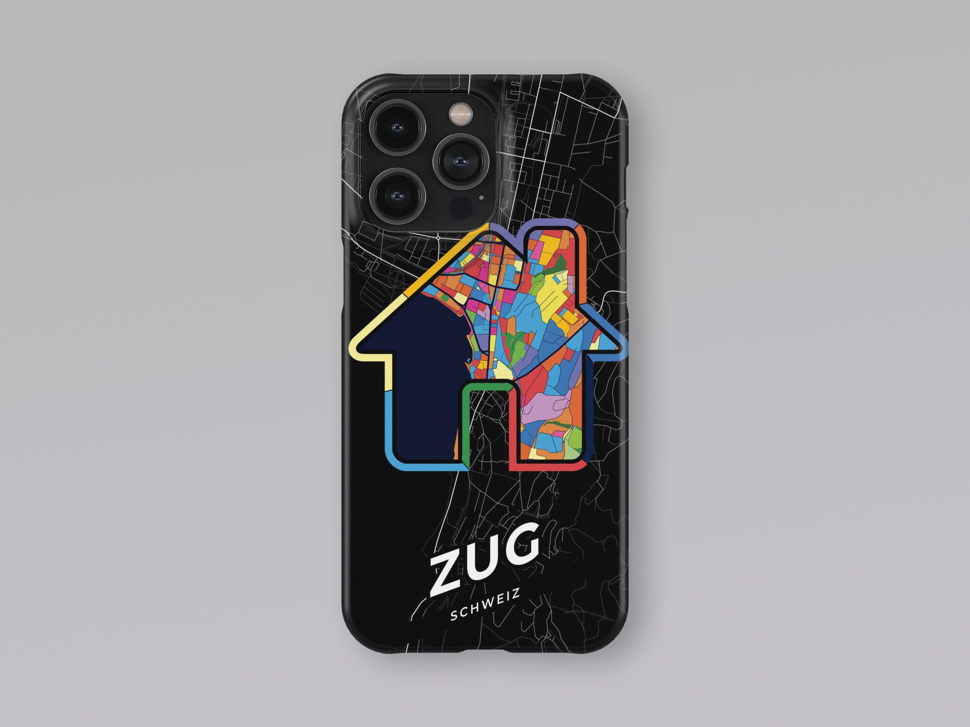 Zug Switzerland slim phone case with colorful icon 3