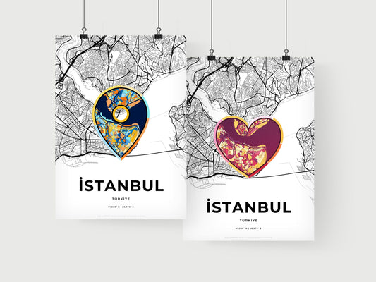 Istanbul Turkey art print for couples
