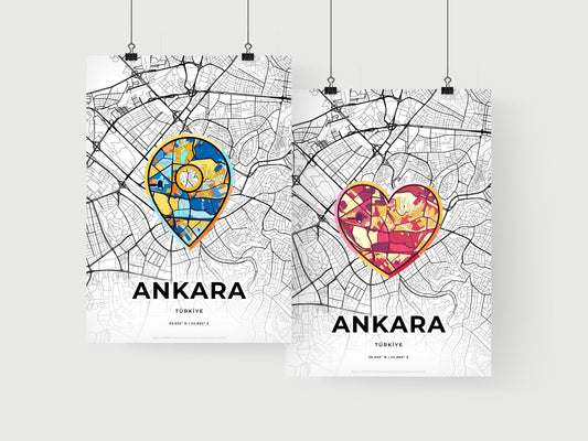 Ankara Turkey art print for couples