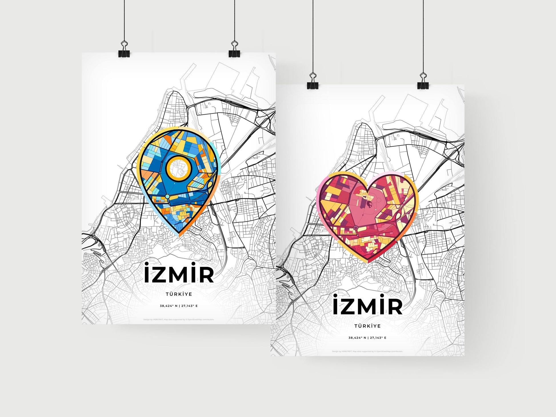 İzmir Turkey art print for couples