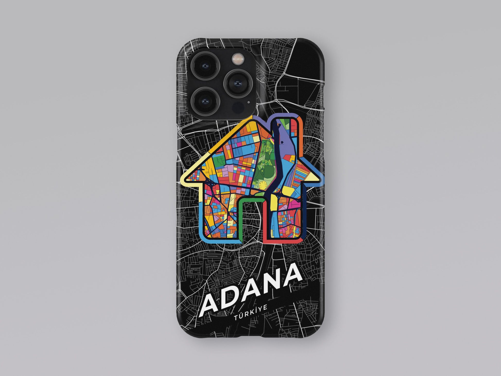 Adana Turkey slim phone case with colorful icon. Birthday, wedding or housewarming gift. Couple match cases. 3