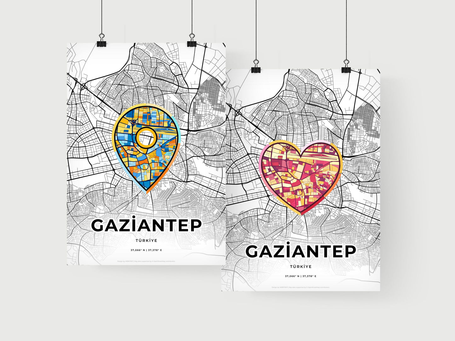 Gaziantep Turkey art print for couples