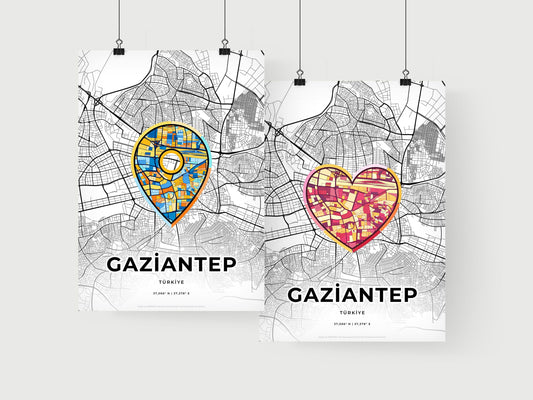 Gaziantep Turkey art print for couples