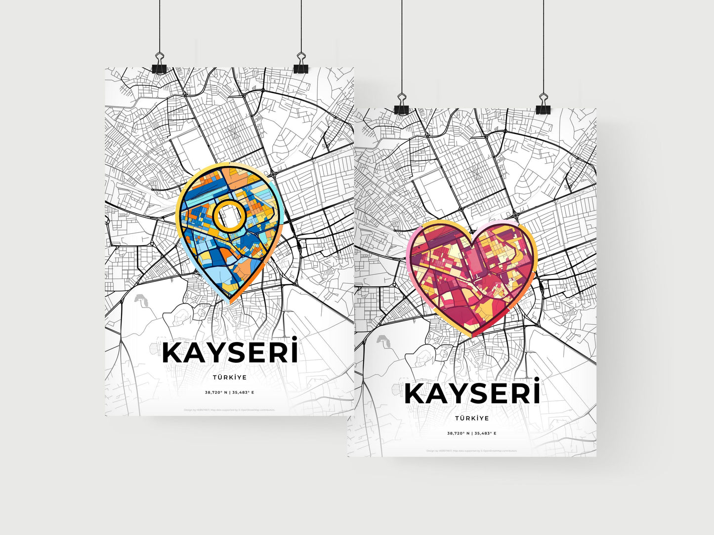 Kayseri Turkey art print for couples