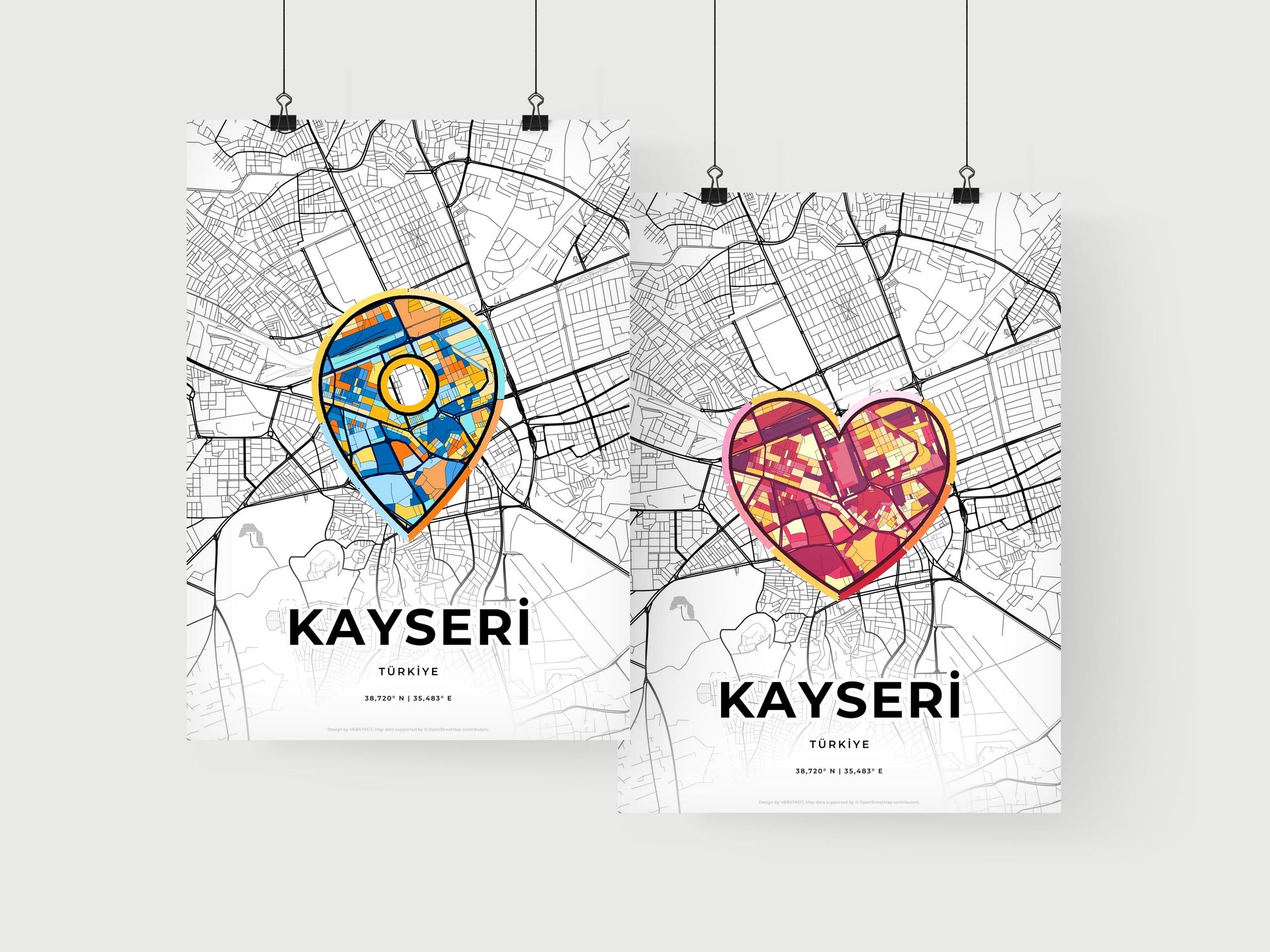 Kayseri Turkey art print for couples