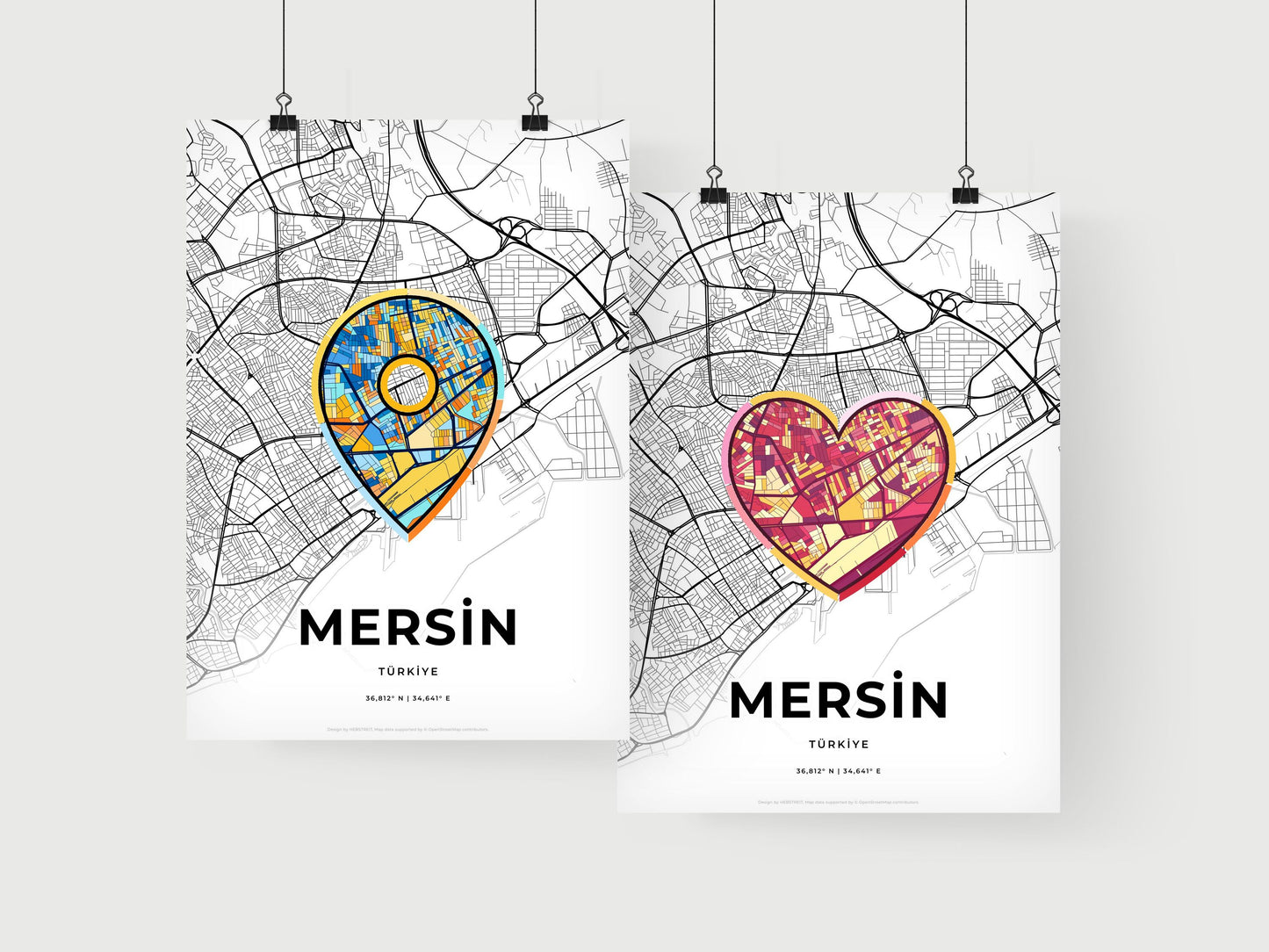 Mersin Turkey art print for couples