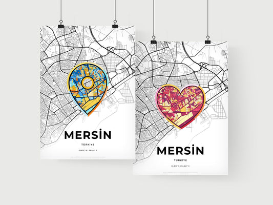 Mersin Turkey art print for couples