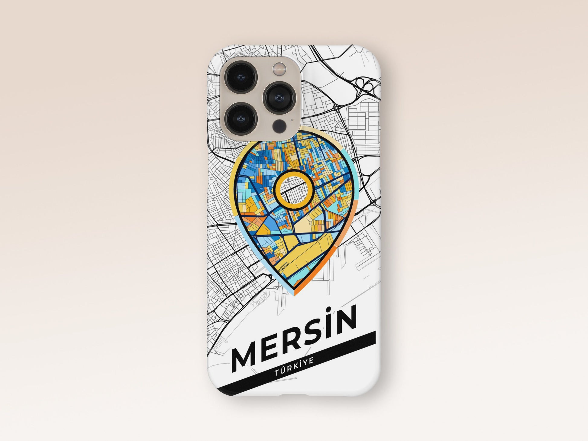 Mersin Turkey slim phone case with colorful icon 1