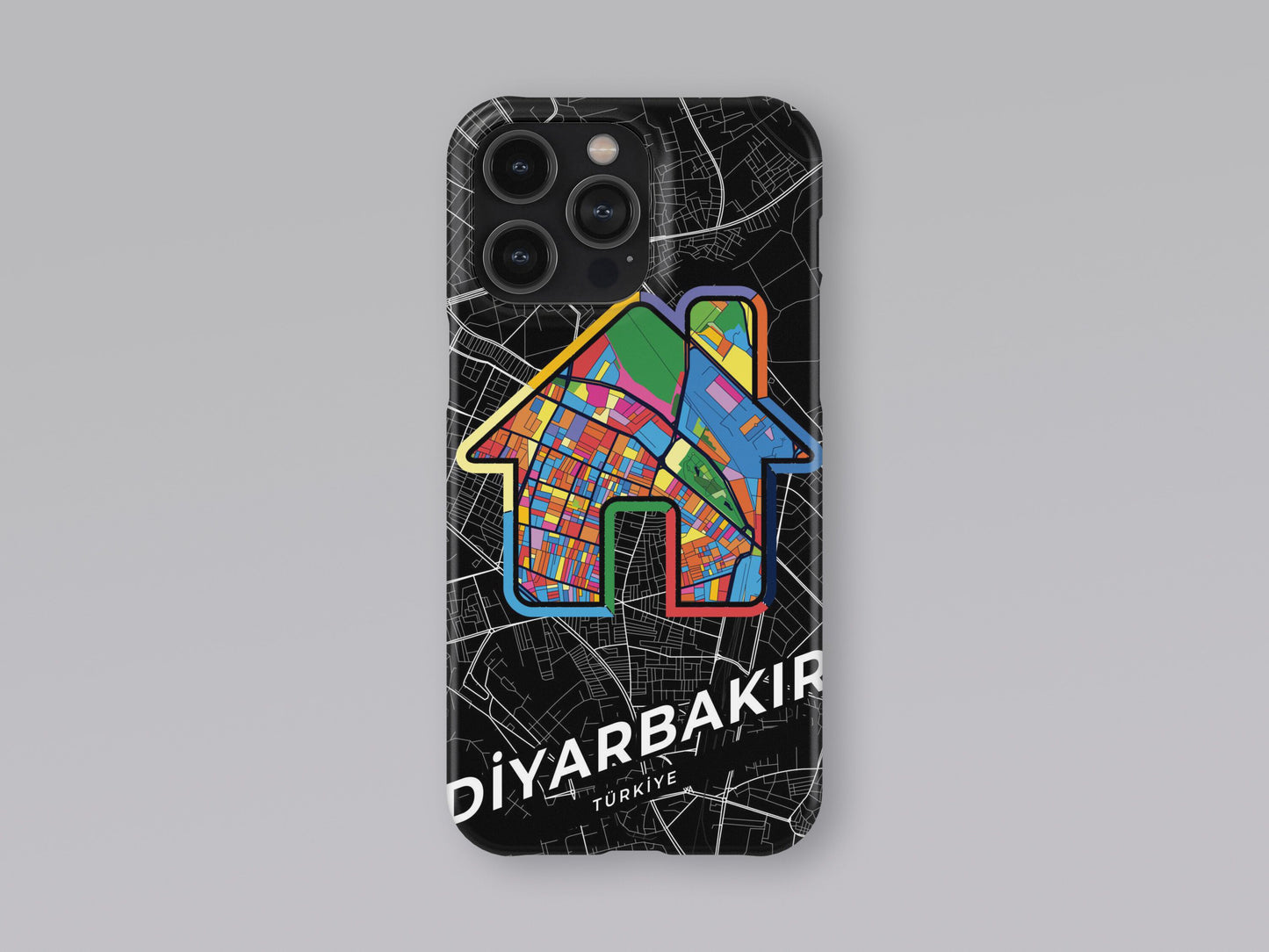 Diyarbakır Turkey slim phone case with colorful icon. Birthday, wedding or housewarming gift. Couple match cases. 3